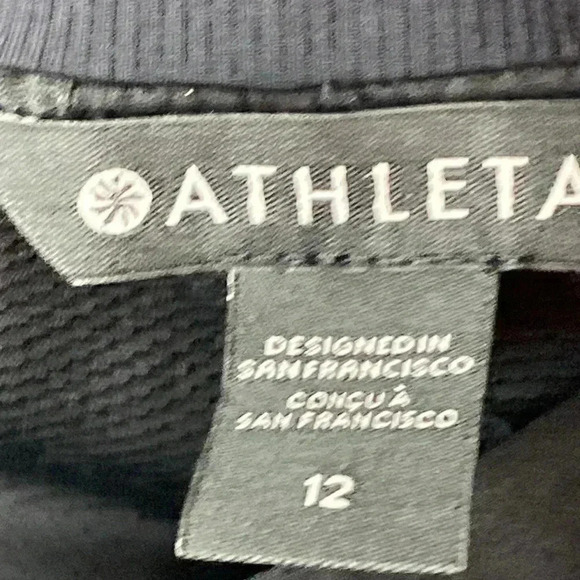 ATHLETA WOSIZE 12 BLACK SKORT FRONT ZIPPERED POCKETS BACK POCKETS GOOD CONDITION - Picture 8 of 9